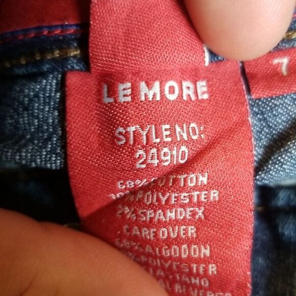 VINTAGE LE MORE WOMENS HIP HOP JEANS WITH PATCHES EVERYWHERE SIZE 7. B12 - Picture 10 of 10